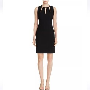 Elie Tahari Women's Jemra Black Sheath Triple-Keyhole Dress Size 10